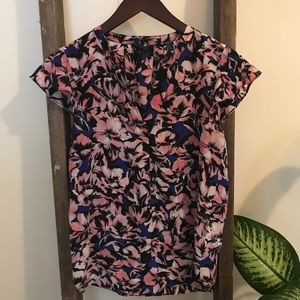Silk J.Crew Flutter Blouse
